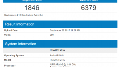 Huawei Mate 9 running on Android 8.0 Oreo