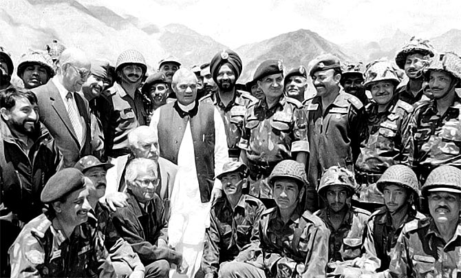 Late Prime Minister of India with the war heroes