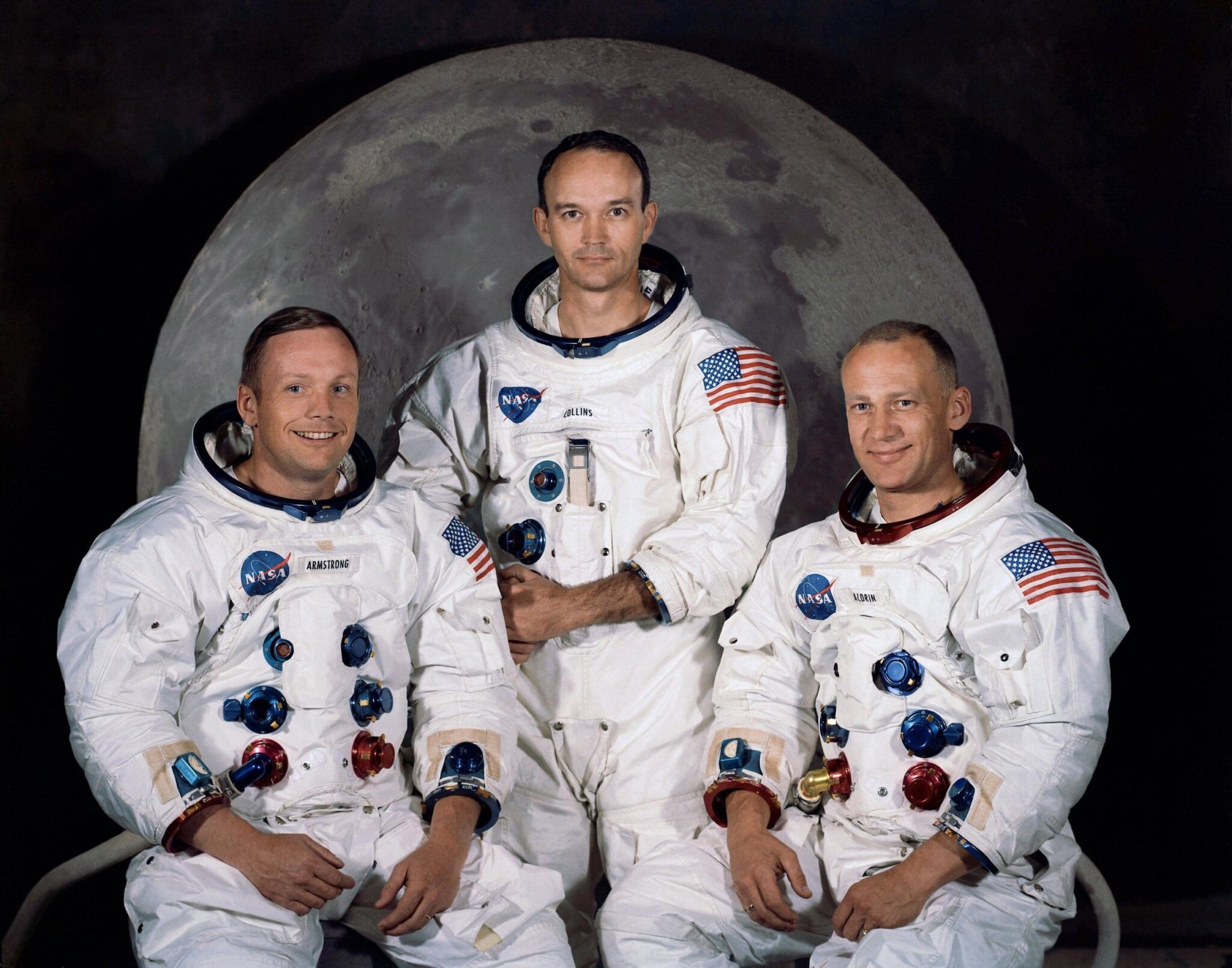 The three astronauts of Apollo 11