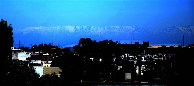 Jalandhar residents saw a rare view of snow-capped Himalaya mountains